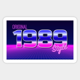 Original 1989 Style - 80s Neon Grid Nostalgia Sticker